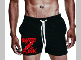 Skate Punk  - plavky s mot&iacute;vom - plavkov&eacute; p&aacute;nske kraťasy s pohodlnou gumou v p&aacute;se a &scaron;n&uacute;rkou na dotiahnutie vhodn&eacute; aj ako klasick&eacute; kraťasy na voľn&yacute; čas